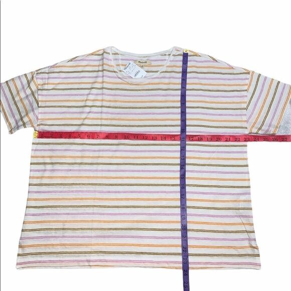 🆕 Madewell Stripes Boxy Cotton / Linen Shirt - Picture 7 of 7